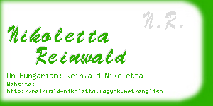 nikoletta reinwald business card